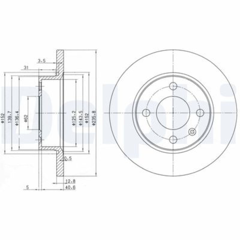 FREN DISKI ON DUZ 236 MM ( SKODA  FELICIA  /FAVORIT) 6U0615301