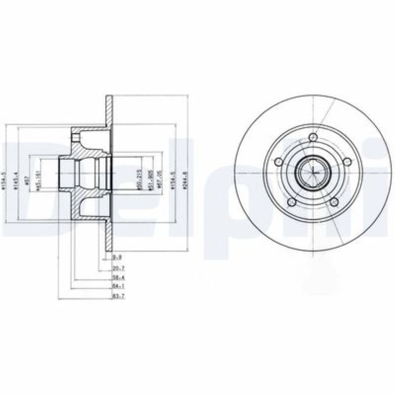 ARKA FREN DISKI-245×10 5×112 (AUDI A4 95-01) 8D0615601B