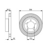 FREN DISKI ON HAVALI 354-5 TOYOTA  LAND CRUISER 200 07- 43512 60210