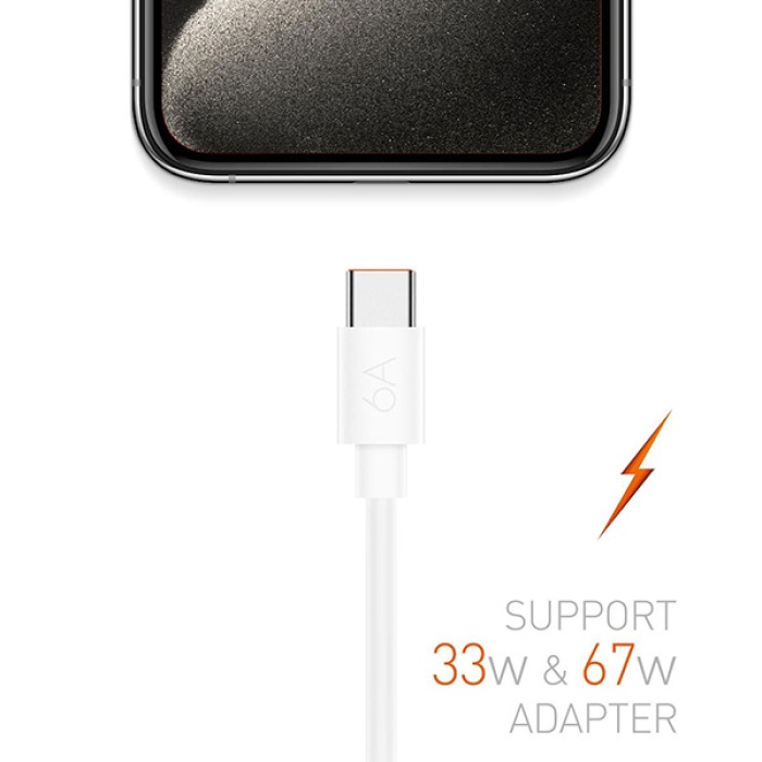 M6 Type-C to Usb-A PD 67W 6A Şarj & Veri Aktarım Kablosu