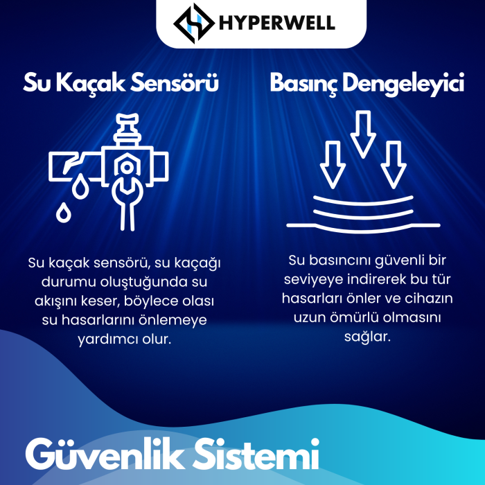 Hyperwell Premium Alkali ve Mineralli POMPALI Su Arıtma Cihazı - Kırmızı