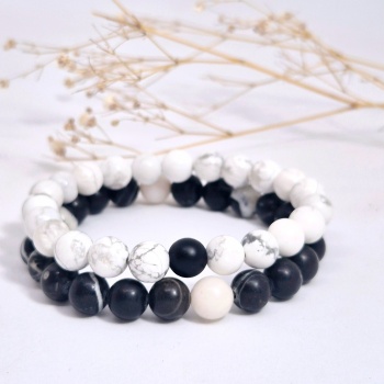 Havlit/Panda Akik Doğal Taş Partner Bileklik