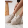 Alice Kadın Bej Gizli Topuklu Sneaker