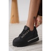 Alice Kadın Siyah Tabanlı Siyah Gizli Topuklu Sneaker