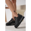 Alice Kadın Siyah Tabanlı Siyah Gizli Topuklu Sneaker
