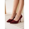 Angela Kadın Kırmızı Topuklu Ayakkabı