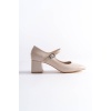 Rosalie Bej Rugan Topuklu Kadın Ayakkabı