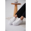 Nova Kadın Gümüş Detaylı Beyaz Sneaker