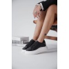 Grace Arkası Taşlı Siyah Kadın Sneaker