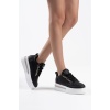 Alice Siyah Kadın Gizli Topuklu Sneaker