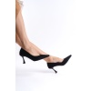Cordelia Kadın Siyah Saten Stiletto