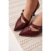 Lenora Kadın Bordo Rugan Topuklu Ayakkabı