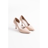 Angela Kadın Bej Cilt Topuklu Ayakkabı