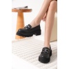 Terry Cilt Siyah Kadın Loafer