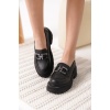 Terry Cilt Siyah Kadın Loafer