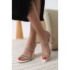 Toptan Topuklu Beyaz Kadın Terlik TR20MY24B