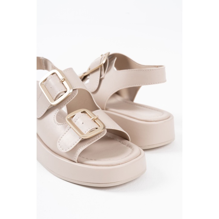 Shery Bej Cilt Sandalet