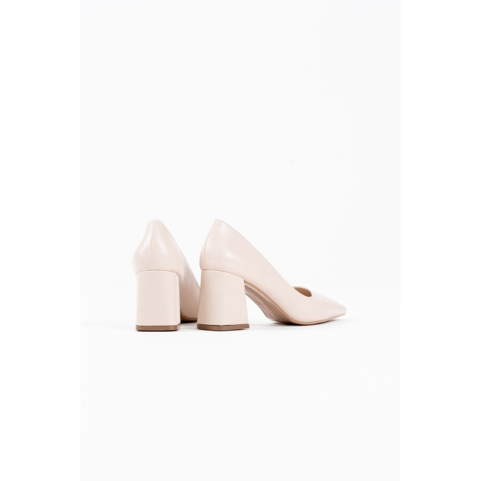 Valeria Bej Cilt Kadın Topuklu Ayakkabı