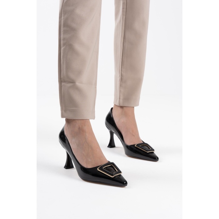 Nora Kadın Siyah Rugan Ayakkabı