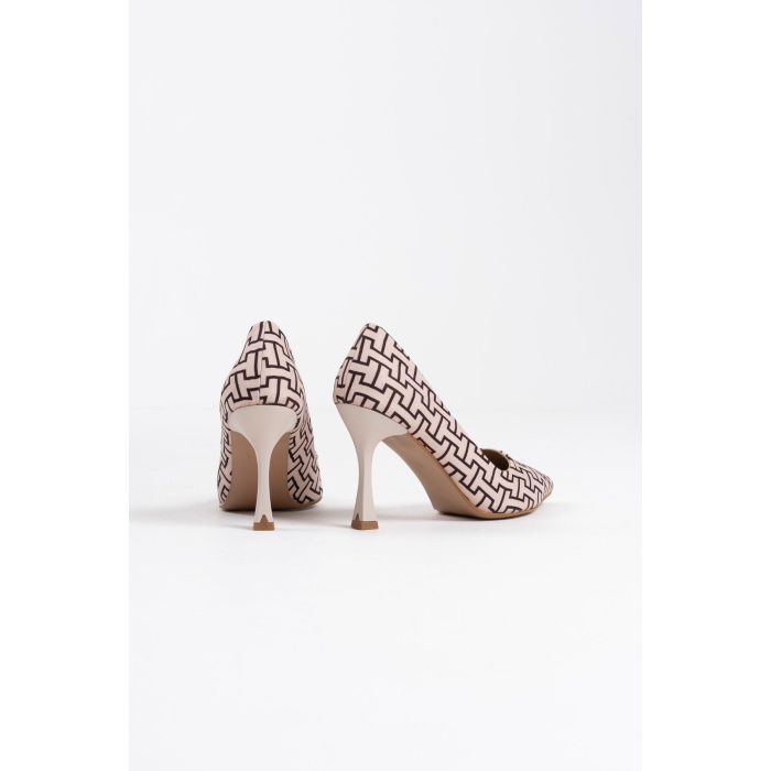 Kelsey Kadın Bej Desenli Stiletto