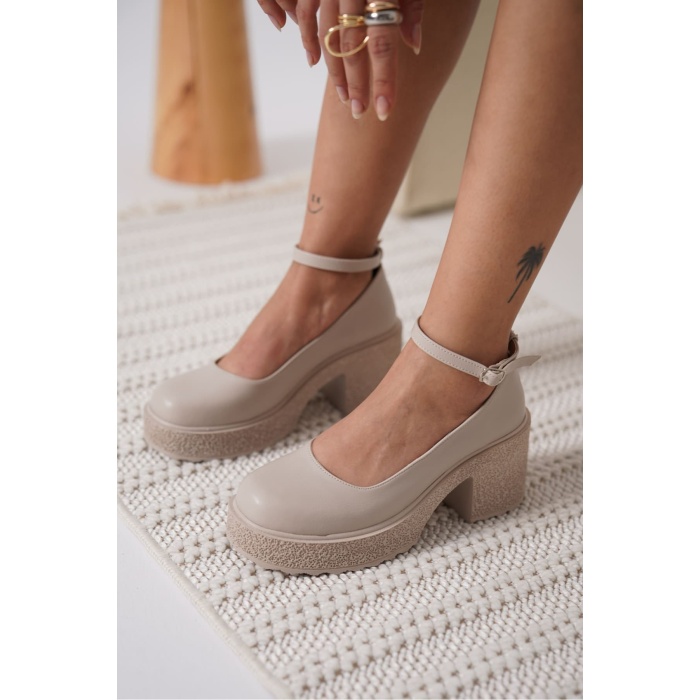 Marla Kadın Bej Bilekten Baretli Günlük Ayakkabı