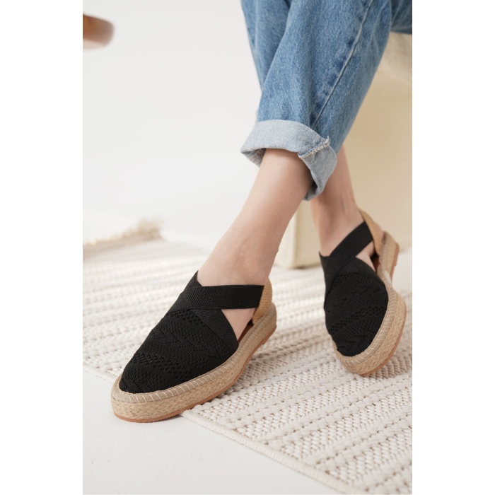 Rosa Kadın Siyah Espadril Ayakkabı
