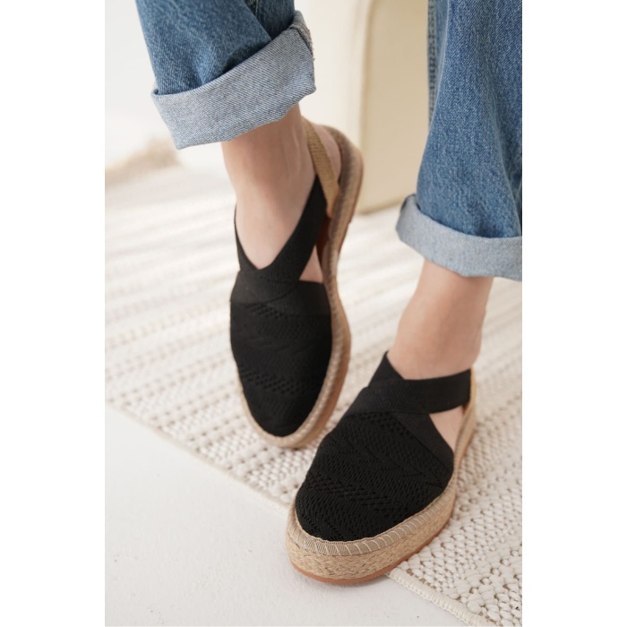 Rosa Kadın Siyah Espadril Ayakkabı