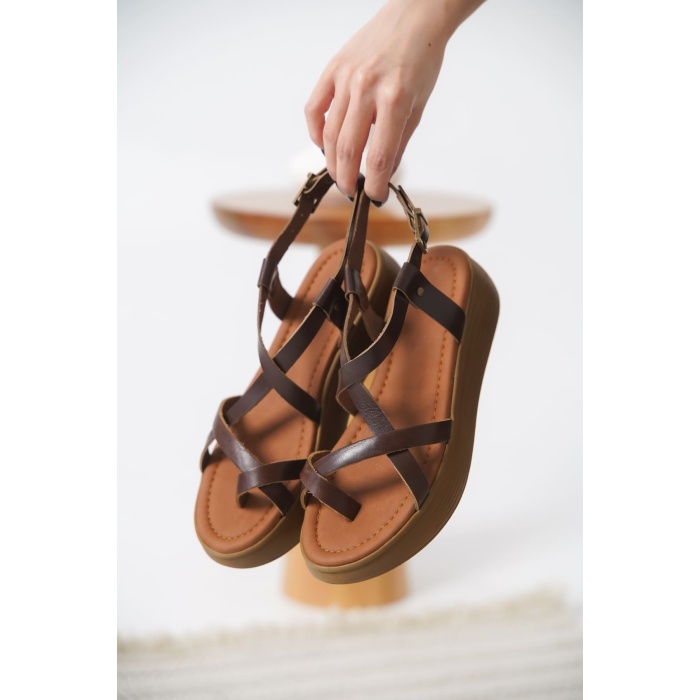 Legia Acı Kahve Hakiki Deri Sandalet