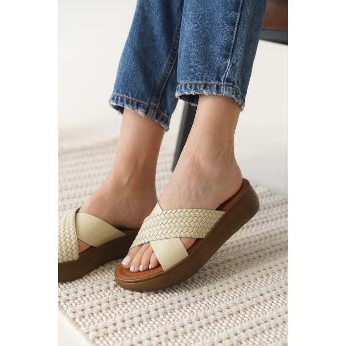 Fayn Bej Hakiki Deri Terlik