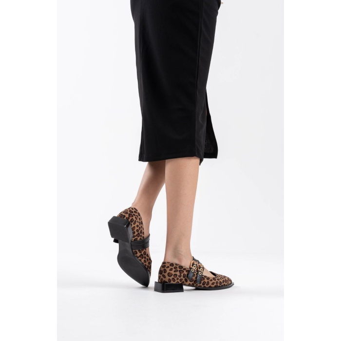 Murder Leopar Kemer Detaylı Kadın Topuklu Ayakkabı