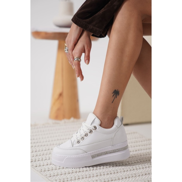 Alice Beyaz Kadın Gizli Topuklu Sneaker