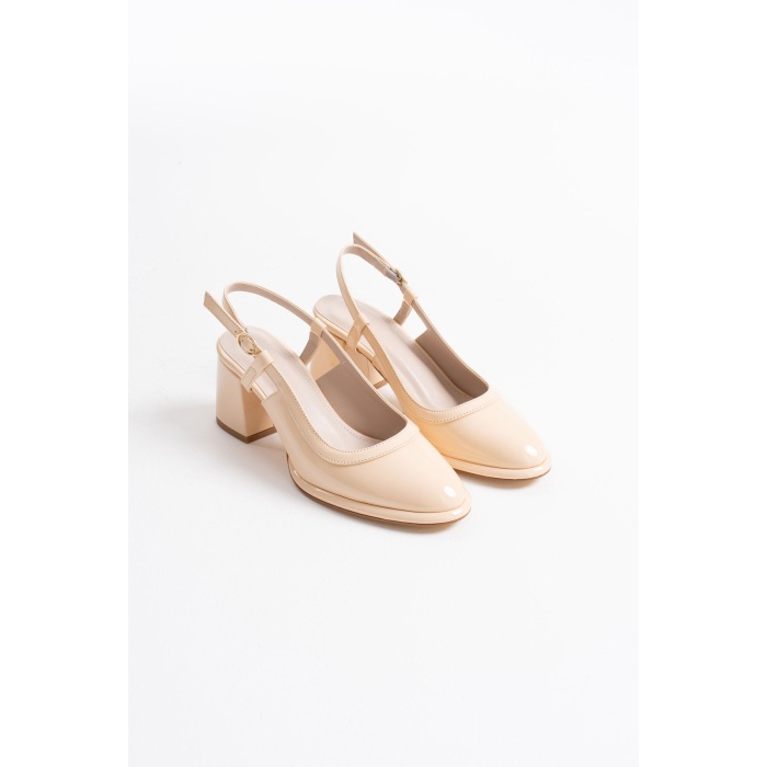 Taila Açık Sarı Rugan Kadın Topuklu Ayakkabı