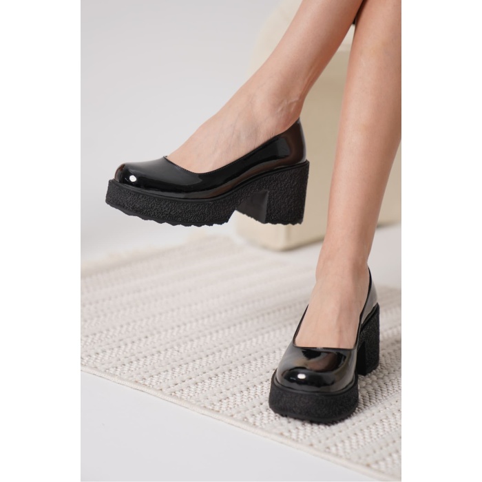 Talya Kadın Siyah Rugan Günlük Ayakkabı