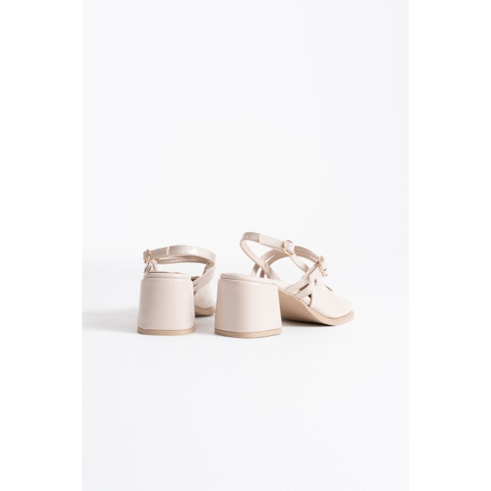 Faye Bej Rugan Kadın Topuklu Ayakkabı