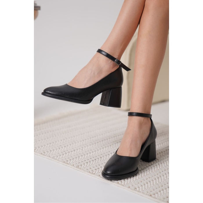 Josephine Kadın Mat Siyah Topuklu Ayakkabı
