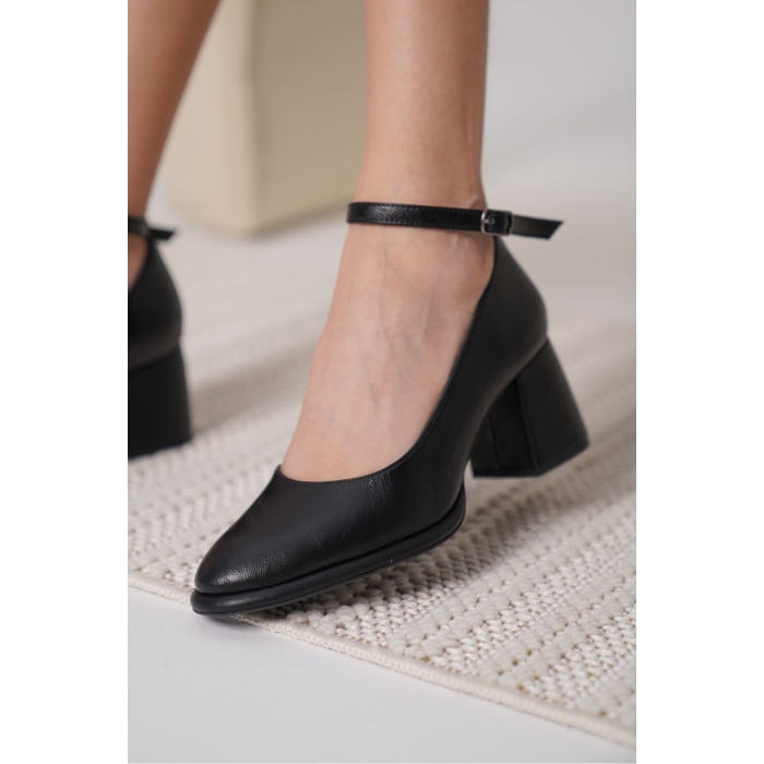 Josephine Kadın Mat Siyah Topuklu Ayakkabı