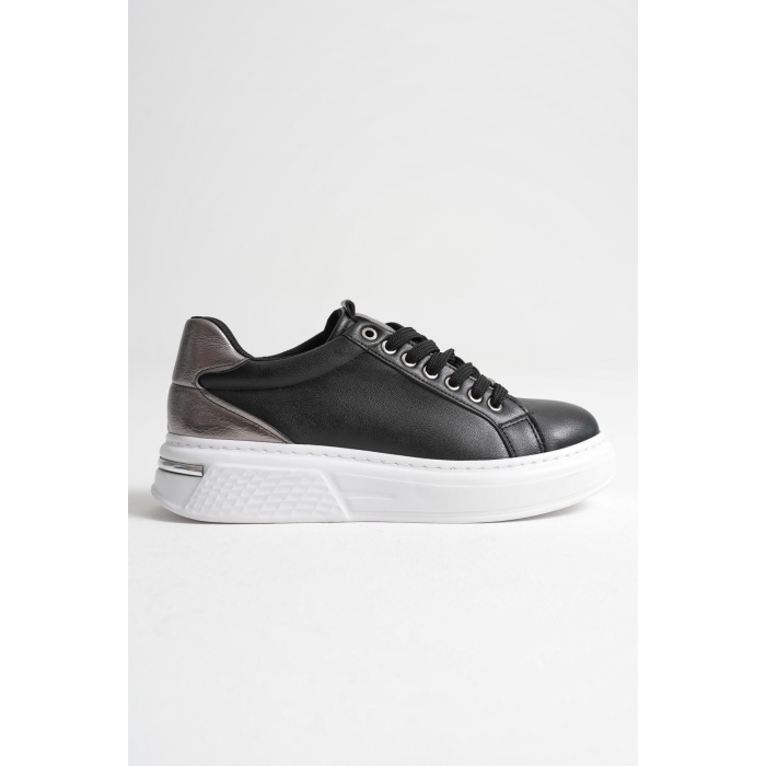 Vega Platin Detaylı Siyah Kadın Spor Ayakkabı