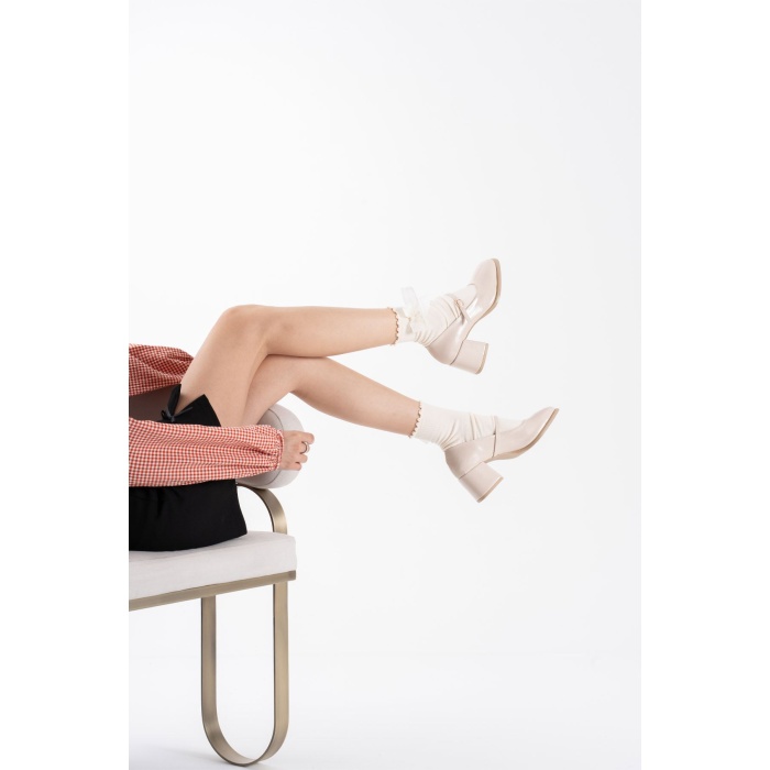 Blown Bej Rugan Kadın Topuklu Ayakkabı