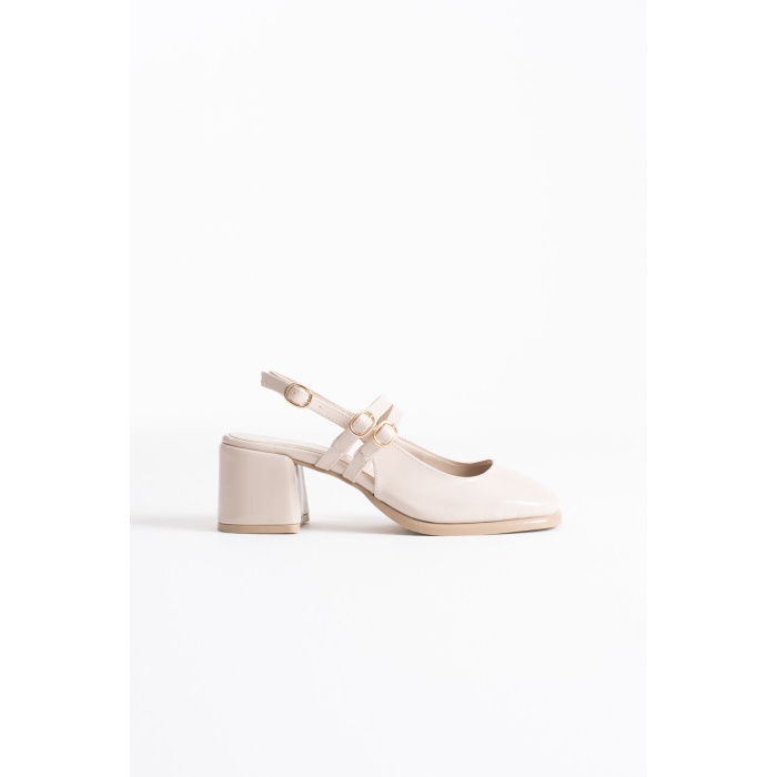 Faye Bej Rugan Kadın Topuklu Ayakkabı