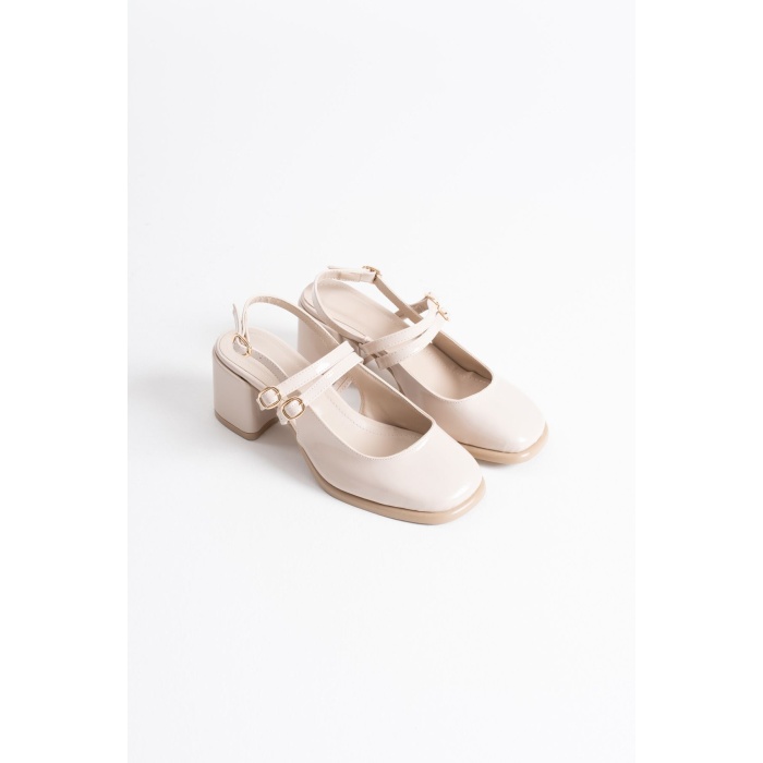 Faye Bej Rugan Kadın Topuklu Ayakkabı