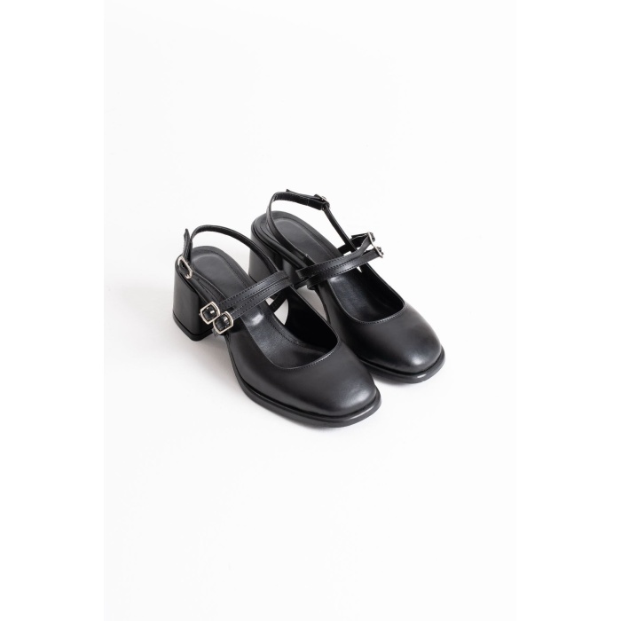 Faye Siyah Cilt Kadın Topuklu Ayakkabı