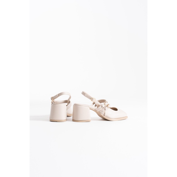 Faye Bej Cilt Kadın Topuklu Ayakkabı