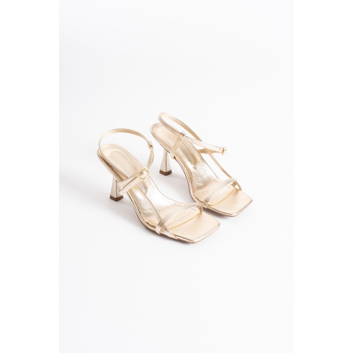 Rossie Kadın Altın Topuklu Sandalet