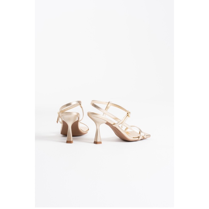 Rossie Kadın Altın Topuklu Sandalet