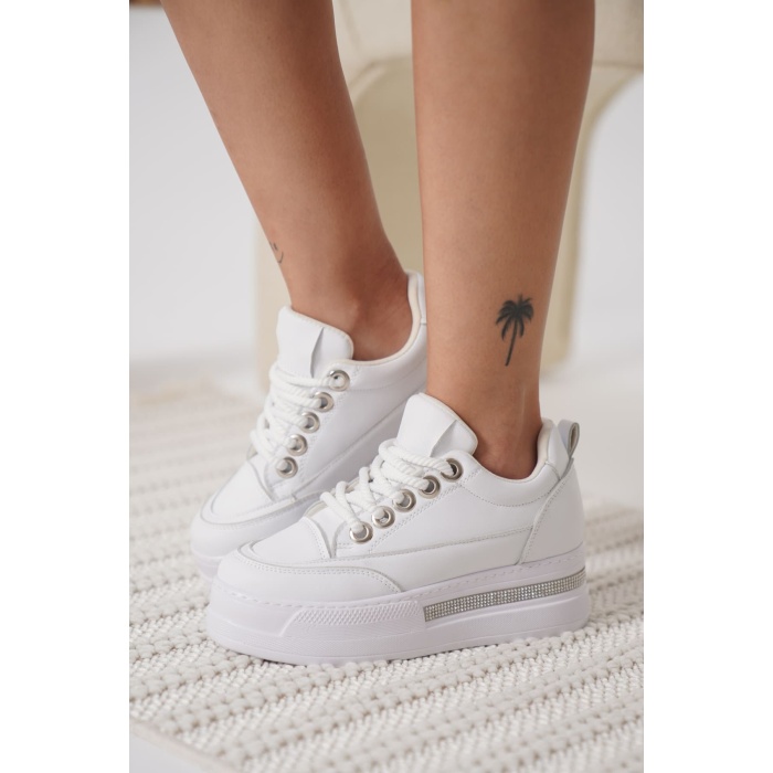 Alice Beyaz Kadın Gizli Topuklu Sneaker