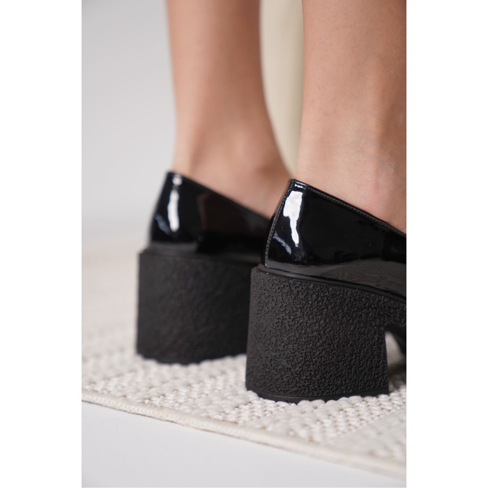 Talya Kadın Siyah Rugan Günlük Ayakkabı