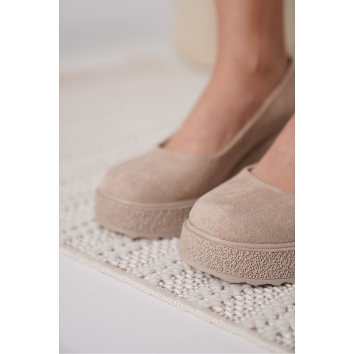 Talya Kadın Bej Süet Günlük Ayakkabı