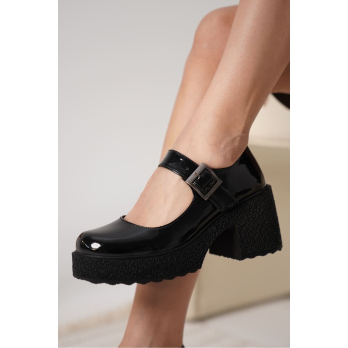 Helen Kadın Siyah Rugan Günlük Ayakkabı