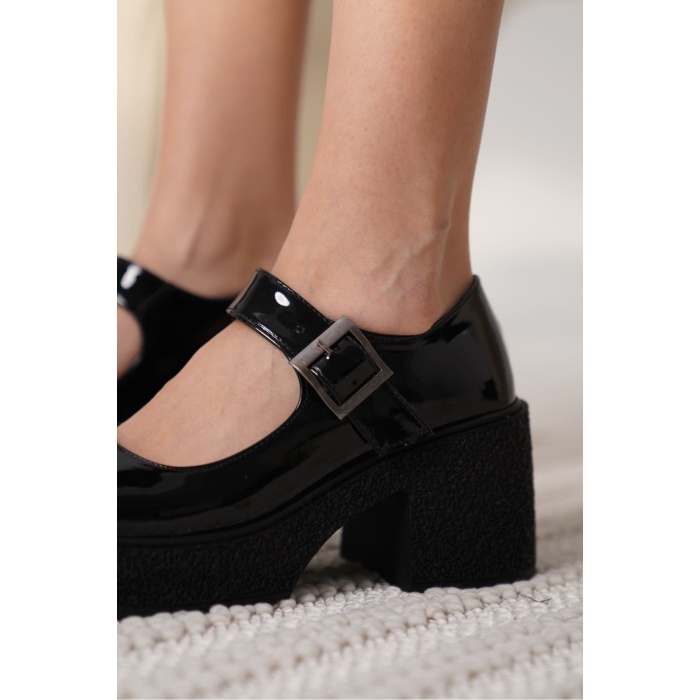 Helen Kadın Siyah Rugan Günlük Ayakkabı