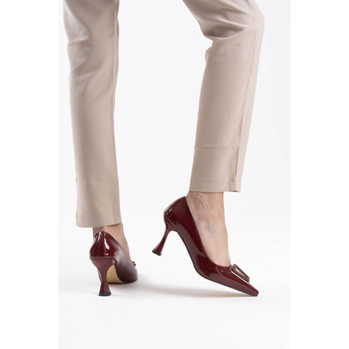 Nora Kadın Bordo Rugan Ayakkabı